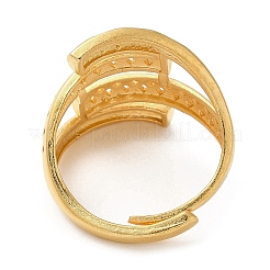 Light Gold Brass Adjustable Rings for Women&nbsp;RJEW-A022-01A