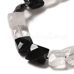 Natural Black Tourmalinated Quartz Beads Strands&nbsp;G-C109-A01-01