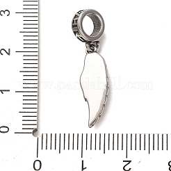 316 Surgical Stainless Steel & Rhinestone European Dangle Charms&nbsp;SA-CBA7555-16AS-01