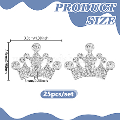 25Pcs Alloy Rhinestone Cabochons&nbsp;FIND-GA0007-48B