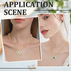6Pcs 2 Colors Brass Micro Pave Cubic Zirconia Pendants&nbsp;KK-BBC0020-51