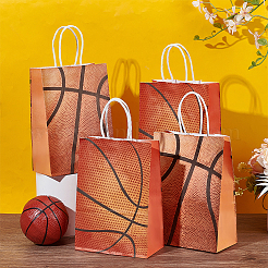 30Pcs 2 Colors Basketball Paper Gift Tote Bags&nbsp;ABAG-OC0001-16