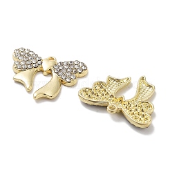 Rack Plating Alloy Rhinestone Pendants&nbsp;PALLOY-F311-04G