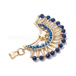 Faceted Round Synthetic Blue Spinel & Glass Pendants&nbsp;PALLOY-MZ00371