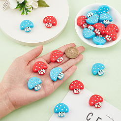 20Pcs 2 Colors Mushroom Food Grade Eco-Friendly Silicone Beads&nbsp;SIL-CP0001-03