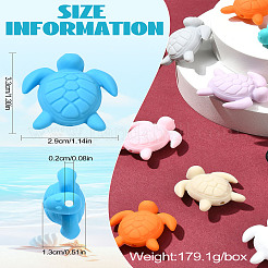 24Pcs 12 Colors Turtle Food Grade Eco-Friendly Silicone Focal Beads&nbsp;SIL-CJ0001-72