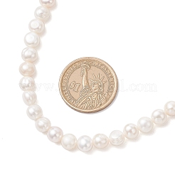 Natural Cultured Freshwater Pearl Two Sides Polished Beaded Necklaces for Women&nbsp;NJEW-JN05334-01