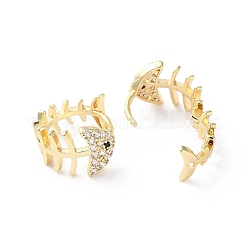 Brass Micro Pave Cubic Zirconia Hoop Earrings&nbsp;EJEW-P259-17G