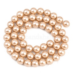 Eco-Friendly Dyed  Glass Pearl Round Beads Strands&nbsp;HY-A002-8mm-RB064