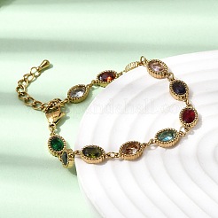304 Stainless Steel Link Chain Bracelets for Women&nbsp;BJEW-A093-01B-G