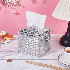 Foldable Sparkle PU Imitation Leather & Paillette Tissue Storage Boxes&nbsp;ABAG-ME0001-07A
