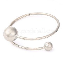 Brass Cuff Bangles for Women&nbsp;BJEW-F477-02P-02