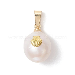 Natural Baroque Pearl Keshi Pearl Pendants&nbsp;PALLOY-JF04964