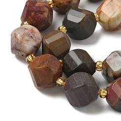 Natural Red Picasso Stone/Polychrome Jasper Beads Strands&nbsp;G-U023-A10-01