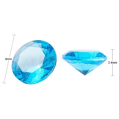 50Pcs 10 Colors Cubic Zirconia Pointed Back Cabochons&nbsp;ZIRC-CJ0001-25