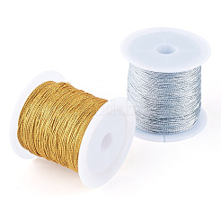 2 Rolls 2 Colors 9-Ply Round PET Metallic Thread&nbsp;MCOR-TA0001-03C