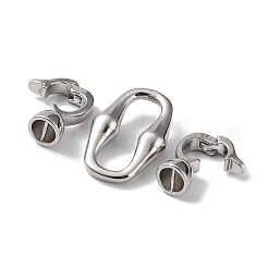 Rack Plating Brass Fold Over Clasps&nbsp;X-KK-Q797-05P