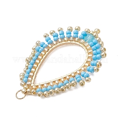 Glass Seed Beaded Pendnats&nbsp;PALLOY-MZ01361-02