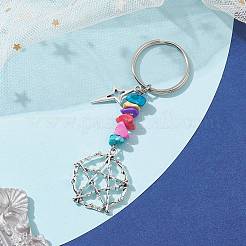 Tibetan Style Alloy Keychain&nbsp;KEYC-JKC00708-03