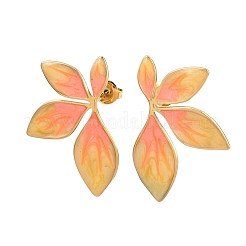 304 Stainless Steel Flower Stud Earrings&nbsp;EJEW-I320-30G