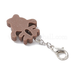 6Pcs Christmas Opaque Resin Pendant Decorations&nbsp;HJEW-JM03864