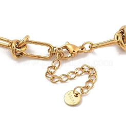 304 Stainless Steel Kont Link Chain Necklace for Men Women&nbsp;NJEW-A032-05G-01