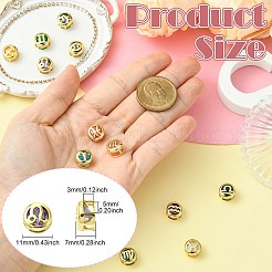 Brass Micro Pave Cubic Zirconia Spacer Beads&nbsp;KK-CJC0015-21G