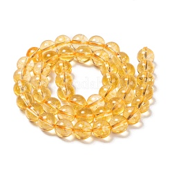 Natural Citrine Beads Strands&nbsp;G-E326-8mm-01