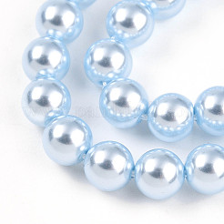 Baking Paint Pearlized Glass Pearl Bead Strands&nbsp;HY-N002-5mm-A05