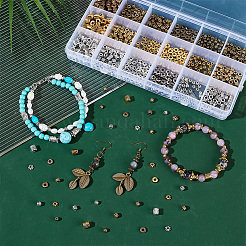 900Pcs 18 Styles Tibetan Style Alloy Spacer Beads Sets&nbsp;TIBEB-PH0005-12