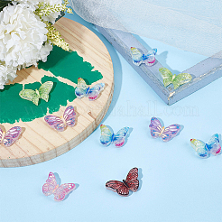 50Pcs 5 Styles Spray Painted Resin Decoden Cabochons&nbsp;RESI-SC0003-44
