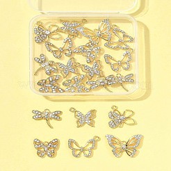20Pcs 6 Styles Alloy with Rhinestone Pendant&nbsp;FIND-FS0004-28