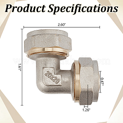Brass Pipe Fitting Compression&nbsp;AJEW-WH0609-987
