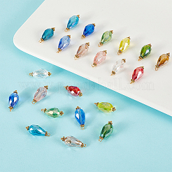 120Pcs 12 Colors Glass Pendants&nbsp;PALLOY-GA00009