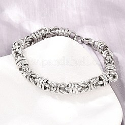 304 Stainless Steel Byzantine Chains Bracelets for Men&nbsp;SA-T001-01AS