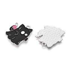 Halloween Theme Alloy and Enamel Pendants&nbsp;X-ENAM-T021-31B-02P