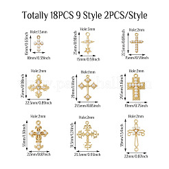 18Pcs 9 Style Alloy Pendants & Chandelier Componenent Links&nbsp;FIND-CD0001-40