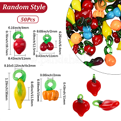 50Pcs Normal Lampwork Pendants&nbsp;LAMP-SC0001-63