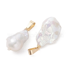 Natural Baroque Keshi Pearl Pendants&nbsp;PALLOY-JF05462