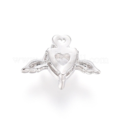 Brass Micro Pave Cubic Zirconia Pendants&nbsp;ZIRC-G162-02P