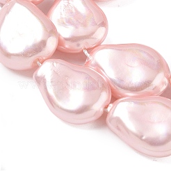 Electroplate Opaque Glass Imitation Pearl Strands&nbsp;EGLA-D302-02C
