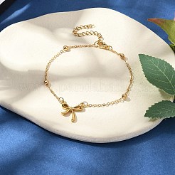 Bowknot Brass Link Bracelets for Women&nbsp;BJEW-TA00537