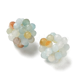 Natural Flower Amazonite Woven Beads&nbsp;GG-CBA2E9C-F24-01