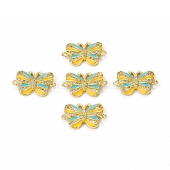 Brass Micro Pave Cubic Zirconia Connector Charms&nbsp;KK-E068-VB407-3