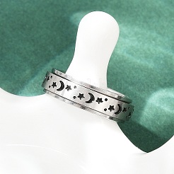 304 Stainless Steel Enamel Rotating Finger Rings&nbsp;RJEW-A074-03P