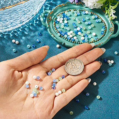 125Pcs 5 Colors Electroplate Glass Beads&nbsp;EGLA-TA0013-63