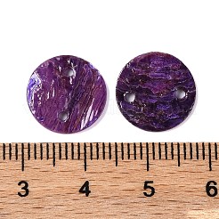Spray Painted Natural Akoya Shell Connector Charms&nbsp;LS-BSHE-S304-17D