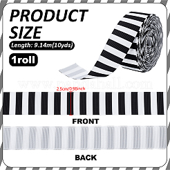 Polyester Stripe Pattern Ribbon&nbsp;OCOR-WH0078-526A-02