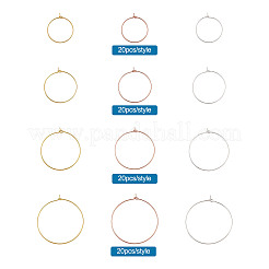 Brass Wine Glass Charm Rings&nbsp;KK-CD0001-05