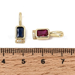 Brass Micro Pave Cubic Zirconia Pendants&nbsp;CU-CBA7D12-03G